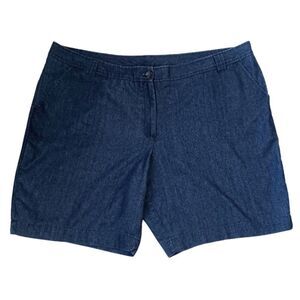 WHITE STAG Denim Shorts Soft Cotton Blend Dark Pockets High Rise Size 26 W